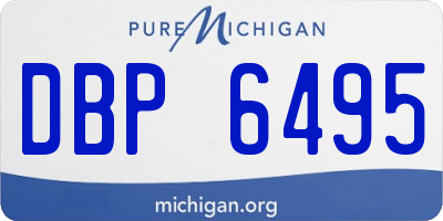 MI license plate DBP6495
