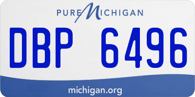 MI license plate DBP6496