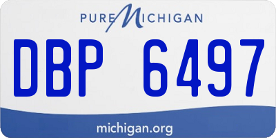 MI license plate DBP6497