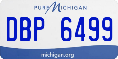 MI license plate DBP6499