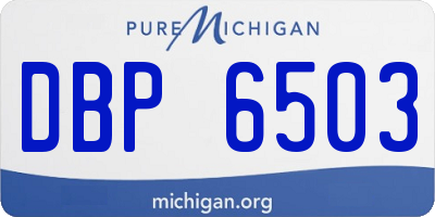 MI license plate DBP6503