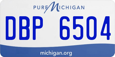 MI license plate DBP6504