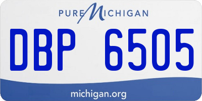 MI license plate DBP6505