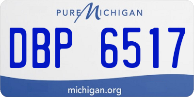 MI license plate DBP6517