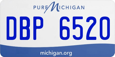 MI license plate DBP6520