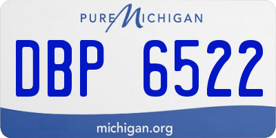 MI license plate DBP6522