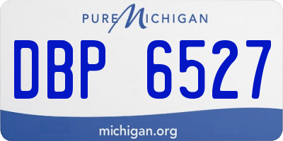 MI license plate DBP6527
