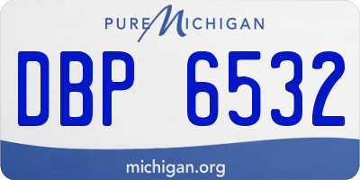 MI license plate DBP6532
