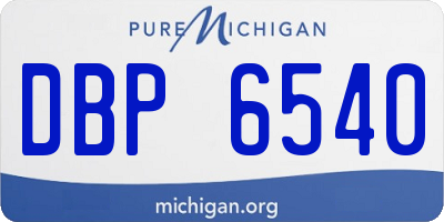 MI license plate DBP6540
