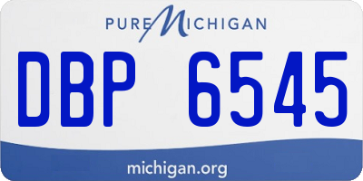 MI license plate DBP6545