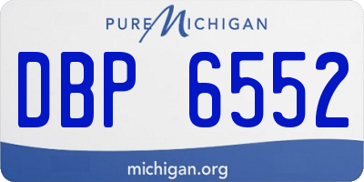 MI license plate DBP6552