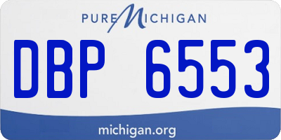 MI license plate DBP6553