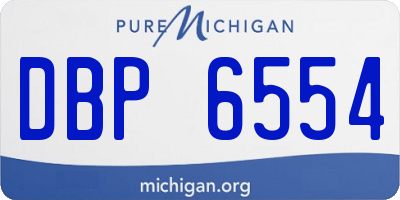 MI license plate DBP6554