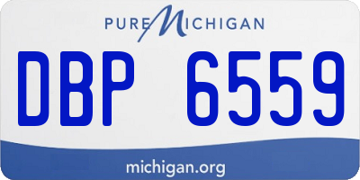MI license plate DBP6559