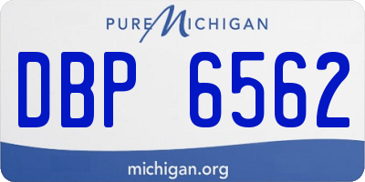 MI license plate DBP6562