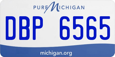 MI license plate DBP6565