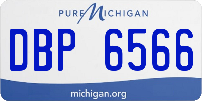 MI license plate DBP6566