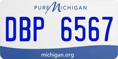 MI license plate DBP6567