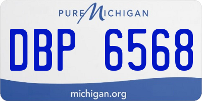 MI license plate DBP6568