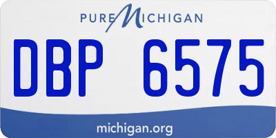 MI license plate DBP6575