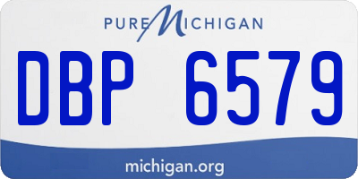 MI license plate DBP6579