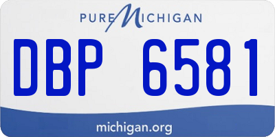 MI license plate DBP6581