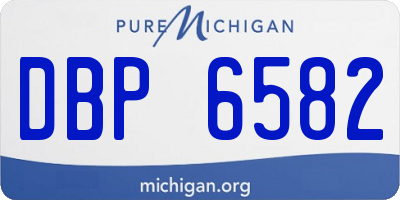 MI license plate DBP6582