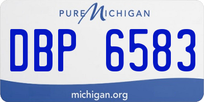 MI license plate DBP6583