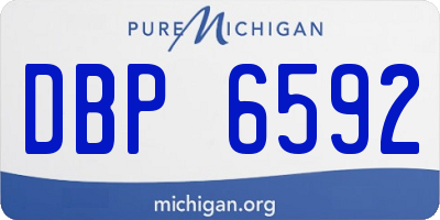 MI license plate DBP6592