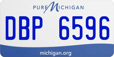 MI license plate DBP6596