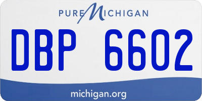 MI license plate DBP6602