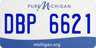 MI license plate DBP6621