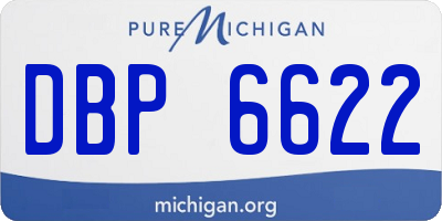 MI license plate DBP6622