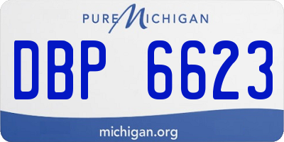 MI license plate DBP6623
