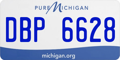 MI license plate DBP6628