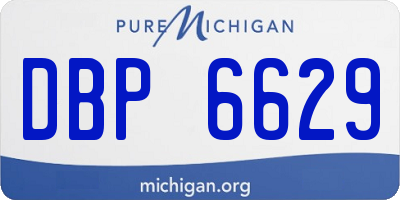 MI license plate DBP6629
