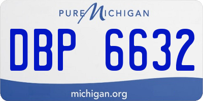 MI license plate DBP6632