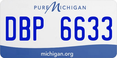 MI license plate DBP6633