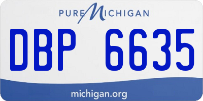 MI license plate DBP6635