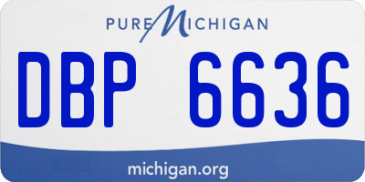 MI license plate DBP6636