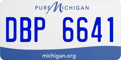 MI license plate DBP6641