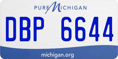 MI license plate DBP6644