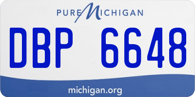 MI license plate DBP6648