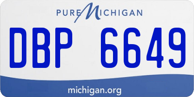MI license plate DBP6649