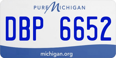 MI license plate DBP6652