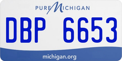 MI license plate DBP6653