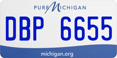 MI license plate DBP6655