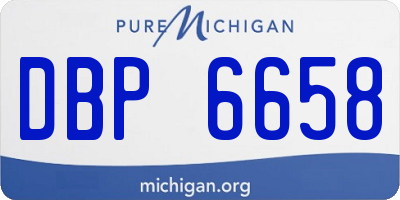 MI license plate DBP6658