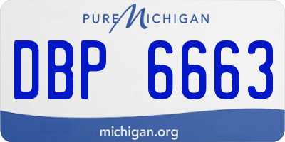 MI license plate DBP6663