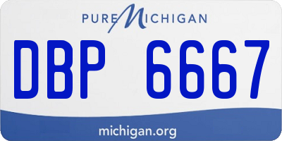 MI license plate DBP6667